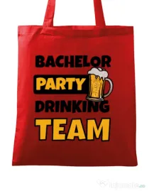 Sacosa personalizata Petrecerea burlacilor Bachelor Party Rosu