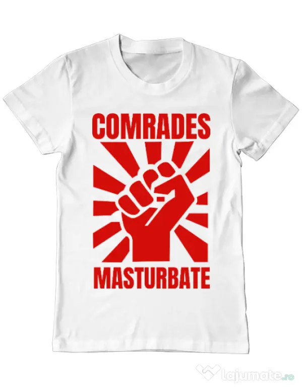 Tricou Burlaci ADLER Comrades masturbate Alb