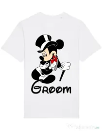 Tricou Mire STANLEY STELLA Groom Mickey Alb
