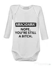 Baby body Abracadabra Alb 