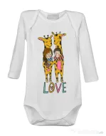 Baby body Giraffes love Alb