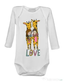 Baby body Giraffes love Alb