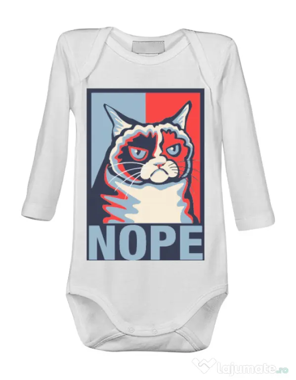 Baby body Grumpy cat Nope Alb