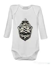 Baby body Lighthouse Alb