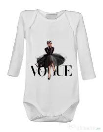 Baby body Little black tutu Alb