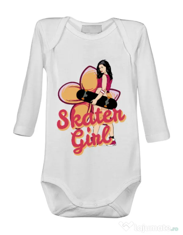 Baby body Skater Girl Alb