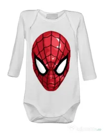 Baby body Spiderman mask Alb