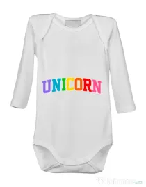 Baby body Unicorn Alb