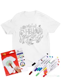 Tricou de colorat Hello spring