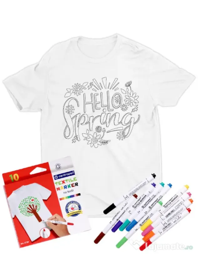 Tricou de colorat Hello spring