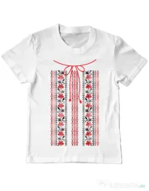 Tricou ADLER copil Etno 2 Alb