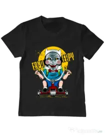Tricou ADLER copil Real terror Negru