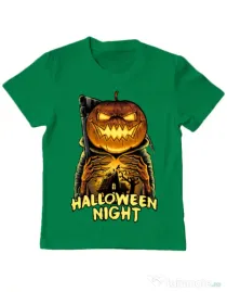 Tricou ADLER copil Jack o lantern Verde mediu