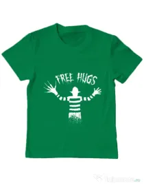 Tricou ADLER copil Free hugs Verde mediu