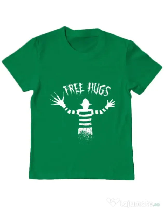 Tricou ADLER copil Free hugs Verde mediu