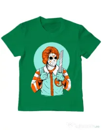 Tricou ADLER copil Clown killer Verde mediu