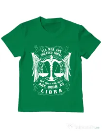 Tricou ADLER copil The best men are born as Libra Verde mediu