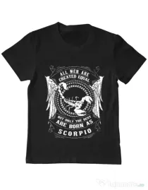 Tricou ADLER copil The best men are born as Scorpio Negru