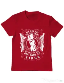 Tricou ADLER copil The best men are born as Virgo Rosu