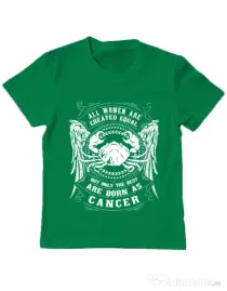 Tricou ADLER copil The best women are born as Cancer Verde mediu