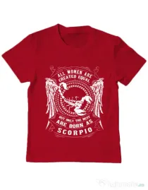 Tricou ADLER copil The best women are born as Scorpio Rosu