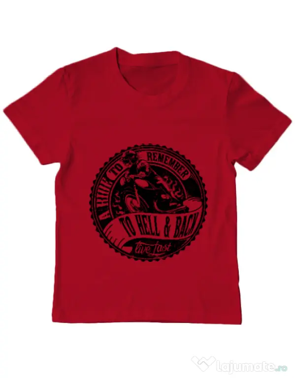 Tricou ADLER copil A ride to remember Rosu