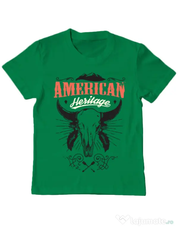 Tricou ADLER copil American heritage Verde mediu