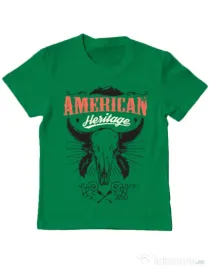 Tricou ADLER copil American heritage Verde mediu