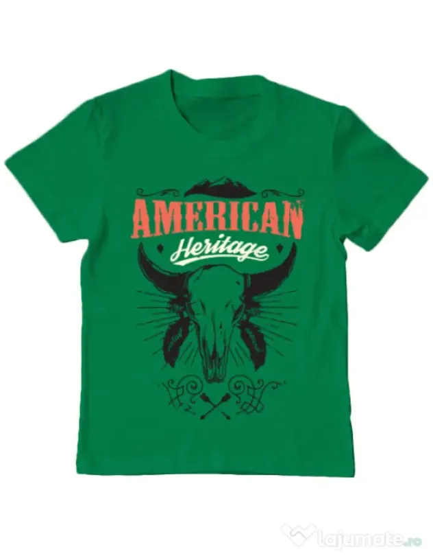 Tricou ADLER copil American heritage Verde mediu