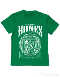 Tricou ADLER copil Bad bones crew always win Verde mediu