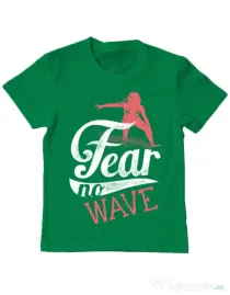 Tricou ADLER copil Fear no wave Verde mediu