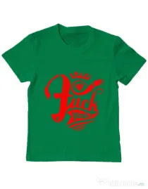 Tricou ADLER copil Fuck yeah Verde mediu