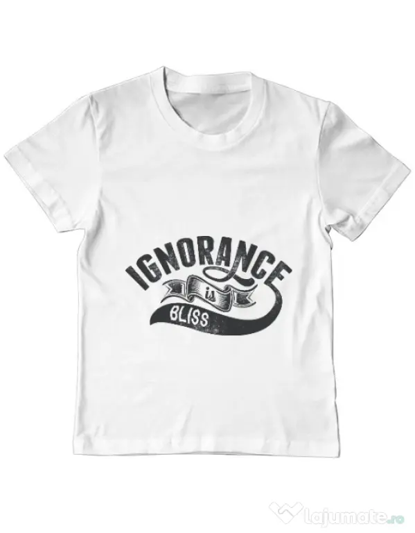 Tricou ADLER copil Ignorance is bliss Alb
