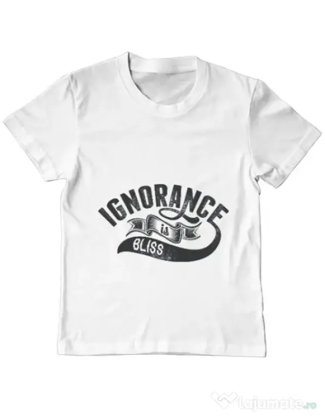 Tricou ADLER copil Ignorance is bliss Alb