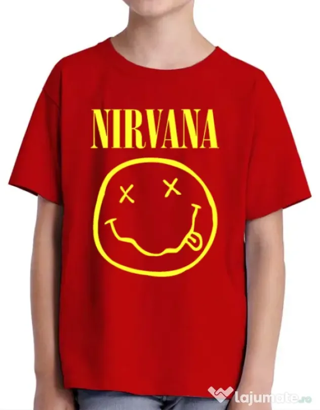 Tricou ADLER copil Nirvana Rosu