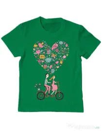 Tricou ADLER copil Love trip Verde mediu