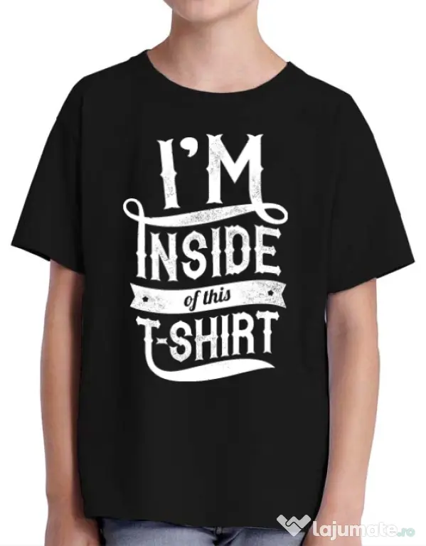Tricou ADLER copil Inside my tshirt Negru