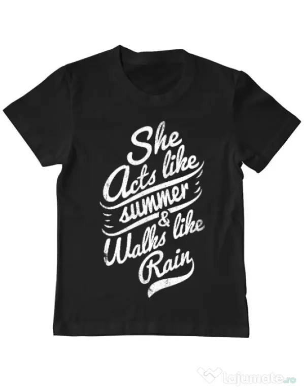 Tricou ADLER copil She acts like summer Negru