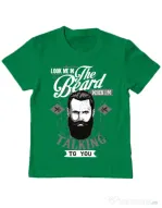 Tricou ADLER copil Look me in the beard Verde mediu