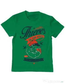 Tricou ADLER copil Thieves in the Night Verde mediu