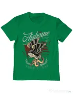 Tricou ADLER copil Wings of war Verde mediu