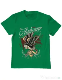 Tricou ADLER copil Wings of war Verde mediu