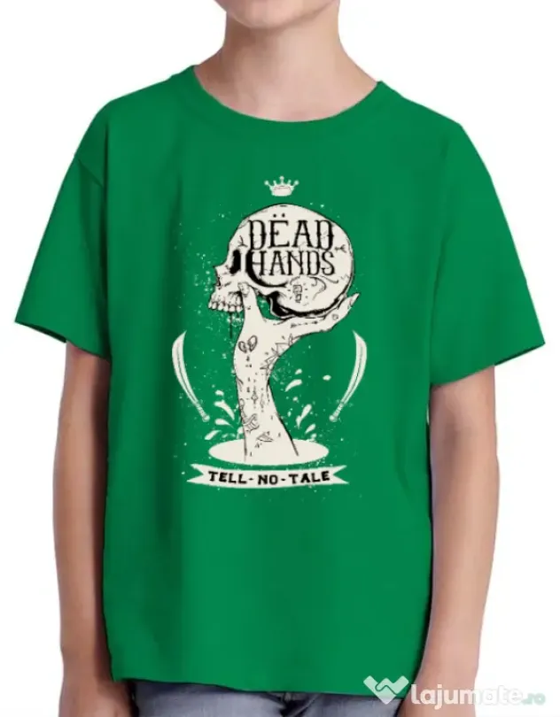 Tricou ADLER copil Dead hands Verde mediu