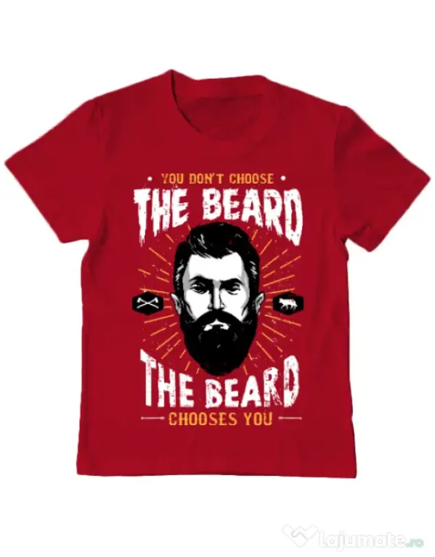 Tricou ADLER copil The beard choice Rosu