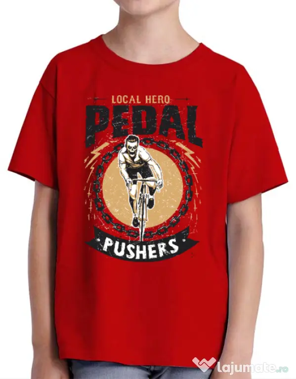 Tricou ADLER copil Pedal pushers Rosu