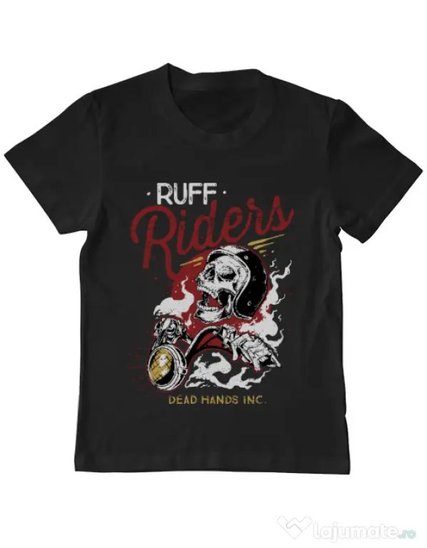 Tricou ADLER copil Ruff riders Negru