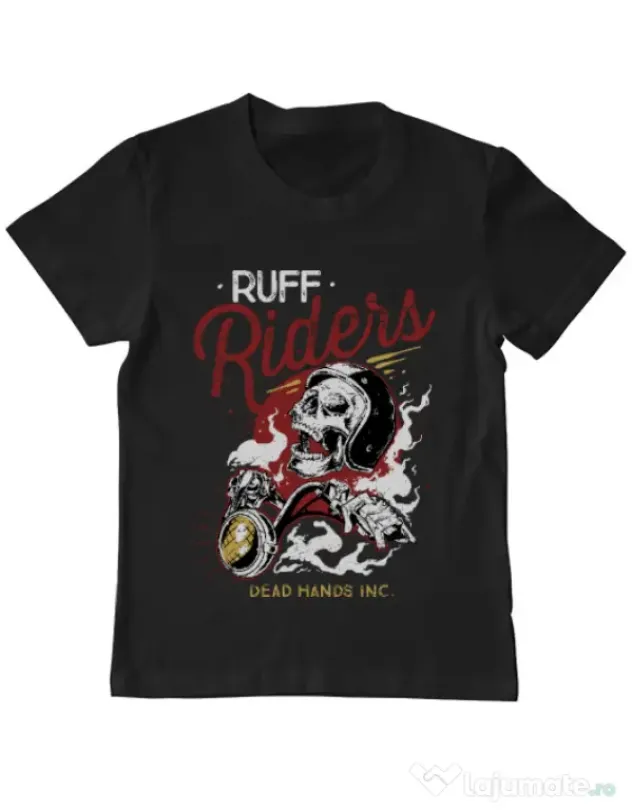 Tricou ADLER copil Ruff riders Negru