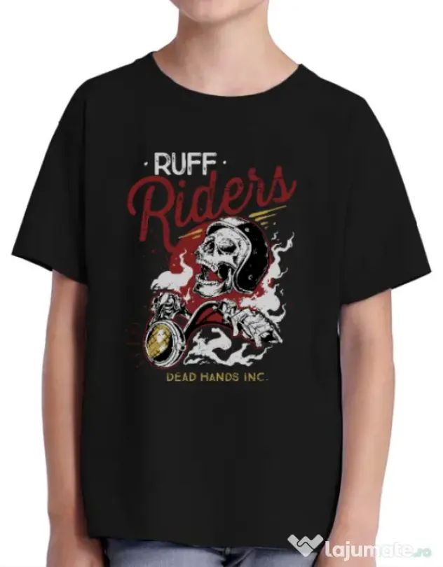 Tricou ADLER copil Ruff riders Negru