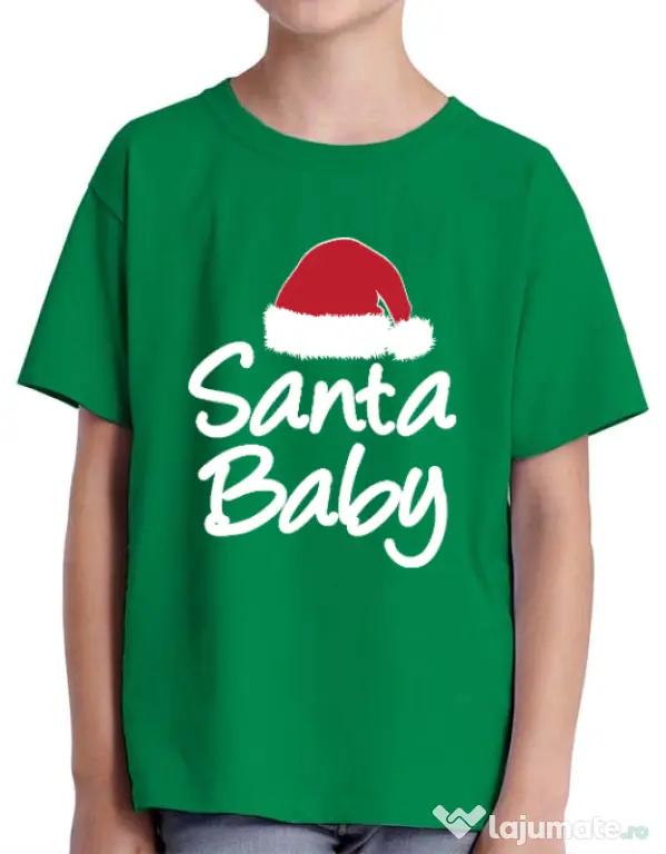 Tricou ADLER copil Santa baby Verde mediu