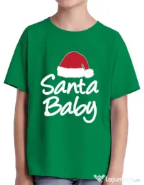 Tricou ADLER copil Santa baby Verde mediu